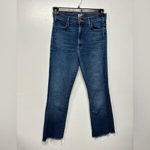 MOTHER Denim The Hustler Ankle Fray Flare Leg Jeans Size 29